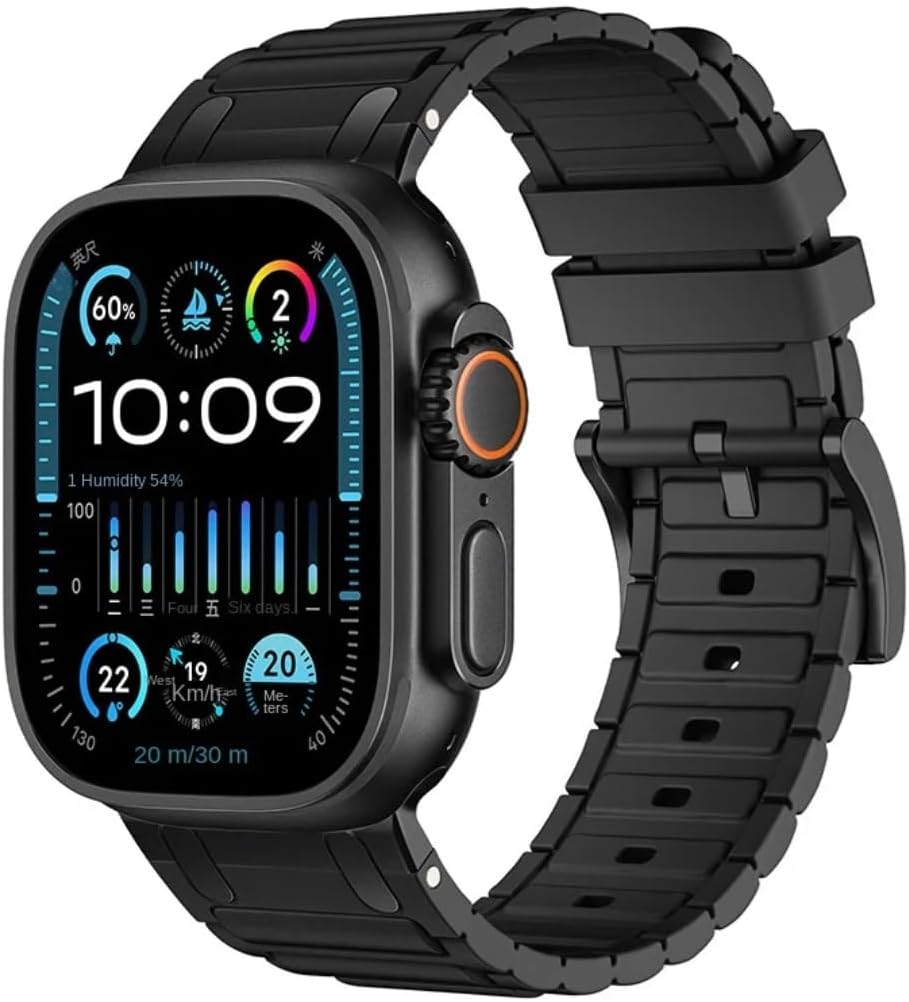 ساعة ذكية T900 NFC الترا بخاصية الاتصال قريب المدى ومكالمات بلوتوث وشحن لاسلكي (اسود)
