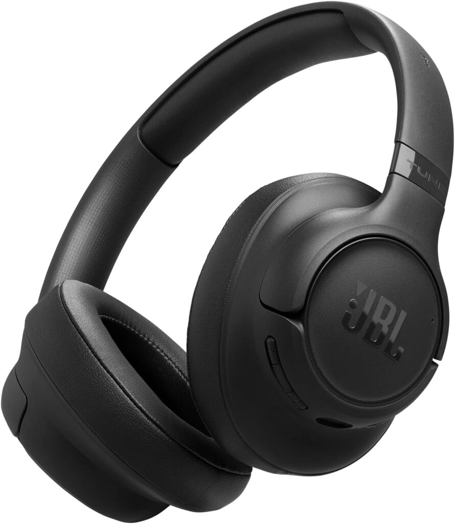 JBL Tune 730 BT Wireless Over-Ear Headphones with JBL Pure Bass Sound, Bluetooth 6.0, Foldable Design, Audio Cable, 76-Hour Battery Life and Google Fast Pair/Microsoft Swift Pair, Black