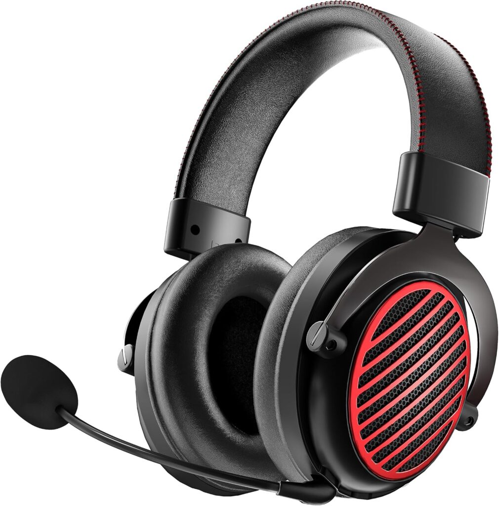 Redragon H540 Wireless Gaming Headset for PC, PS4/5, Xbox, Switch, 4-Mode(2.4G/BT/USB/3.5mm) – 7.1 Surround Sound – 3.5MM Drivers Gaming Headphones with Noise Canceling Mic – Memory Foam – Black