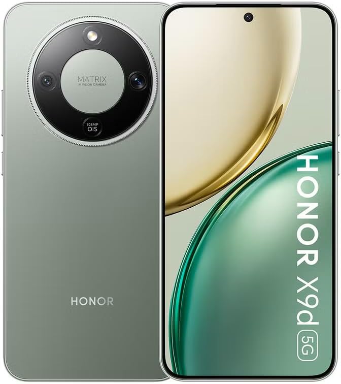 هاتف HONOR X9d 5G، رام 12+256 جيجابايت، شاشة أموليد 6.79 بوصة 1.5K 120 هرتز، سوبر تشارج 66 واط، سناب دراجون 6 الجيل الرابع، فورست جرين