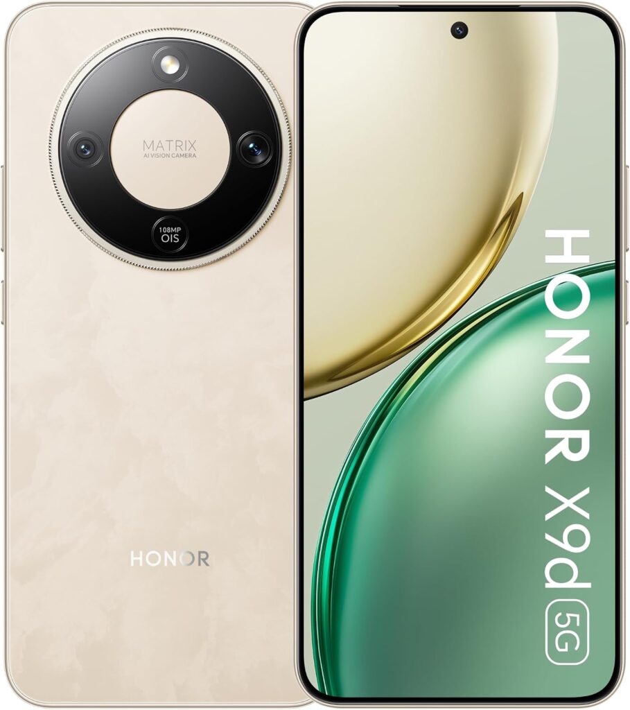 هاتف HONOR X9d 5G، رام 8+256 جيجابايت، شاشة أموليد 6.79 بوصة 1.5K 120 هرتز، سوبر تشارج 66 واط، سناب دراجون 6 الجيل الرابع، صن رايز جولد