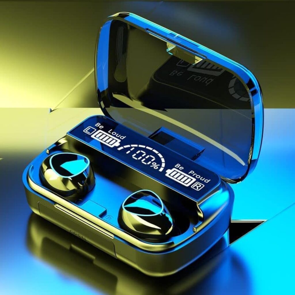 هيد فونز سماعات اذن لاسلكية تي دبليو اس M10 بلوتوث 5.0 ستيريو صغيرة رياضية بصوت باس وميكروفون مدمج في الاذن أسود